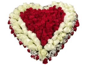 Cuore di roselline con bordi